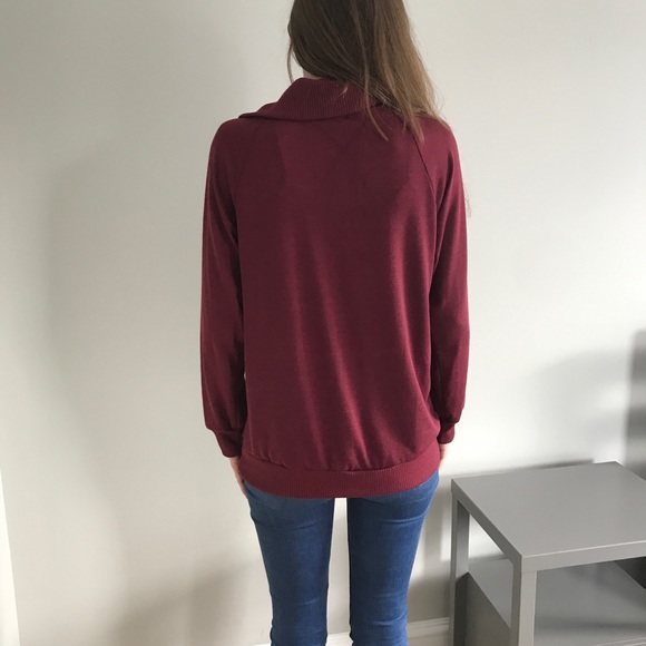 Cowl neck with button detail made in USA - Picture 7 of 7